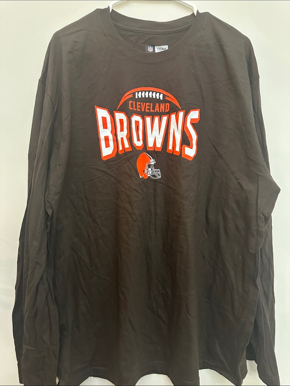 NFL Cleveland Browns Long-Sleeve Team Tee in Brown